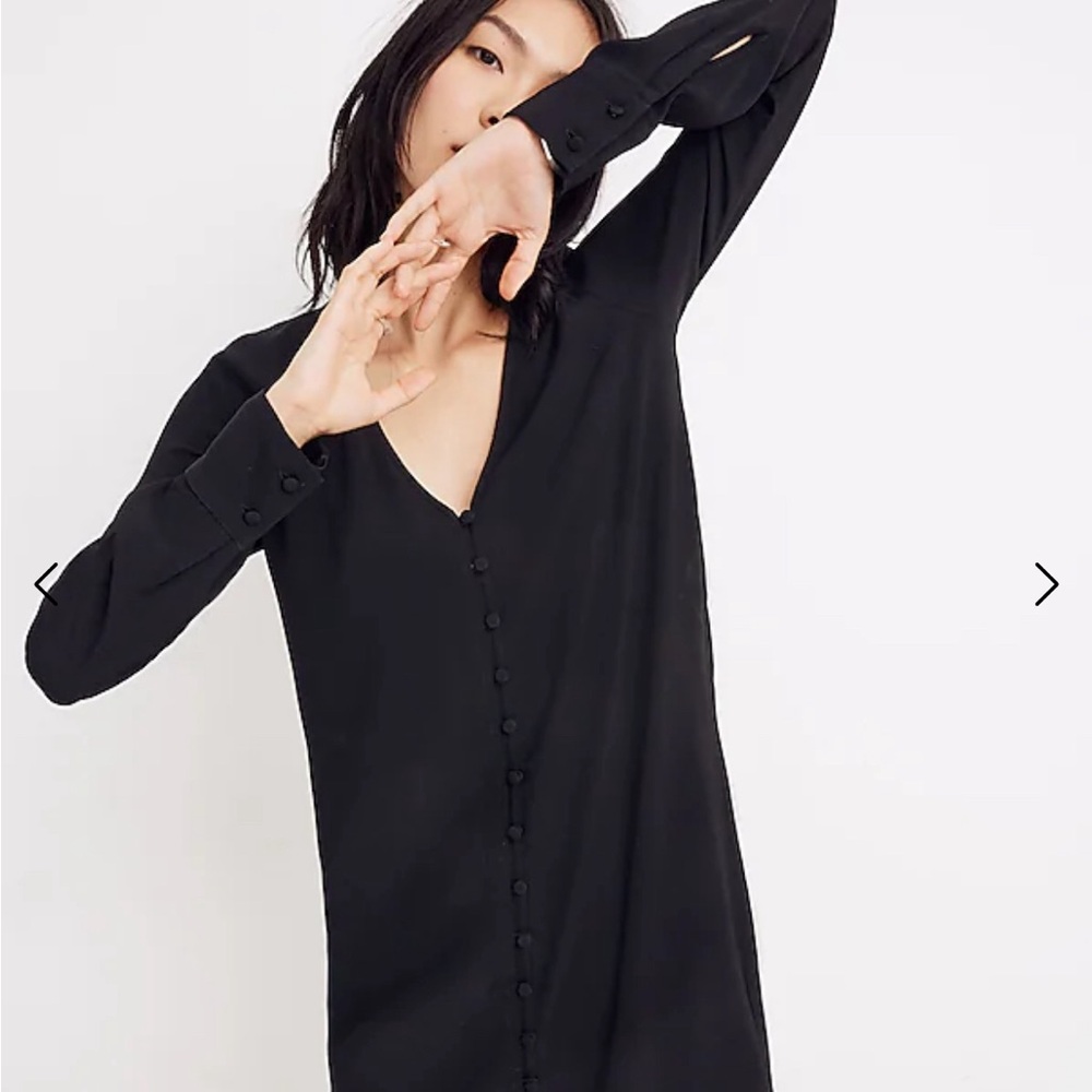 Madewell Heather Long Sleeve Button Front Dress